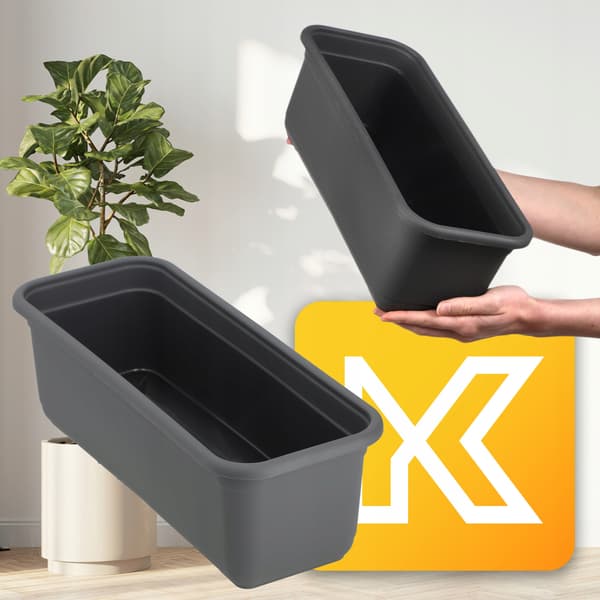 KADAX Balkonkasse 40 cm Urtepotte Urtepotte Balkon Blomsterstander Antracit