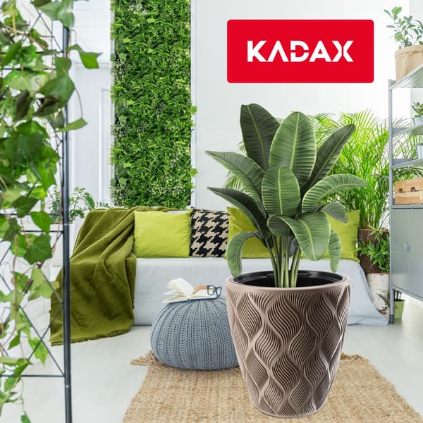 KADAX Urtepotte med Indsats 42cm Urtepottedæksel Plast Høj