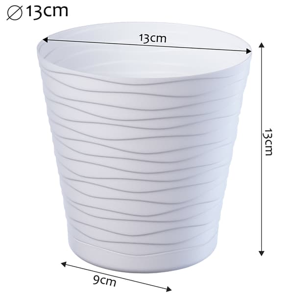 KADAX Urtepotte 13 cm Plastik Urtepottedæksel med Stativ