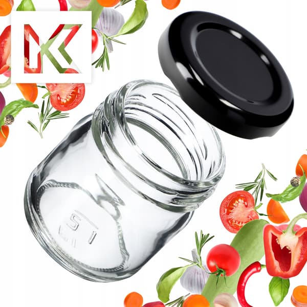 KADAX 10 stk. glaskrukke 40 ml til honning, krydderier, gave + låg
