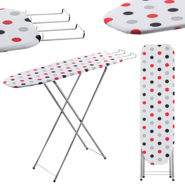 KADAX Foldbart Strygebræt 104x30cm Med Strygejernholder, Let, Lille