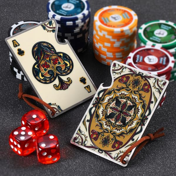 KADAX Pullonavaaja Olutpullo Metallinen Seurojen Ässä -pokerilahjakortti