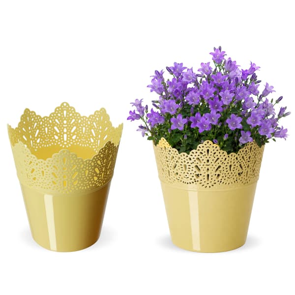 KADAX Blomkruka, Blomkruka, Lock, Hög, Plast, 12 cm, Gul