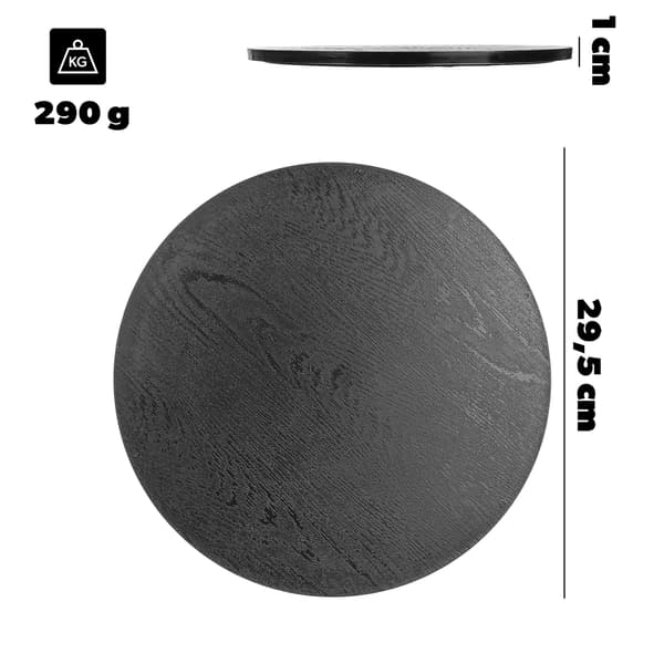 KADAX Urtepottehylde, Urtepottestativ, Rund Bordplade, Sort, 29,5 cm