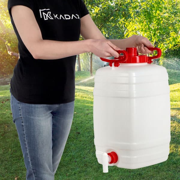 KADAX-dunk med hanetank, dunk til drikkevand og drikkevarer, 25 liter, certifikat