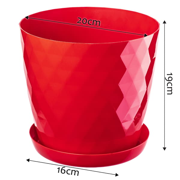 KADAX Plastblomkruka med stativ, Blomkruksskydd, 20 cm, Röd, Kadax