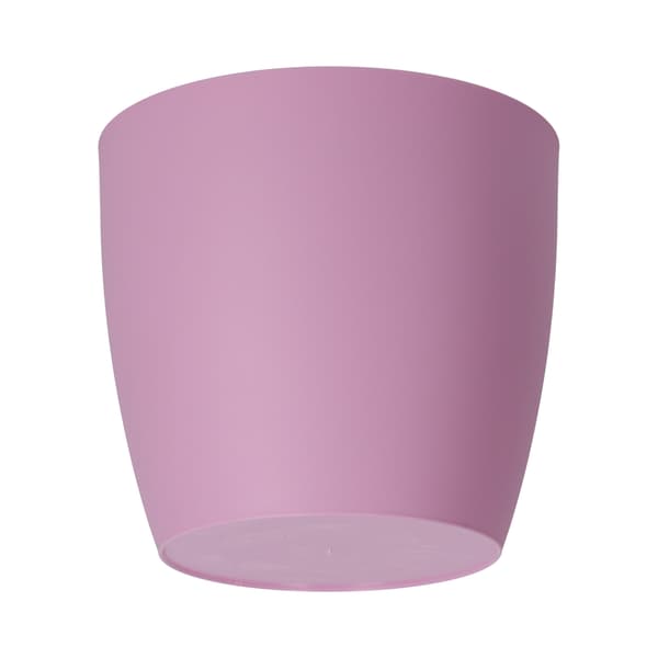 KADAX Urtepotte med Underkop Plastikpotte 30 cm Låg Blomster Pink Mat