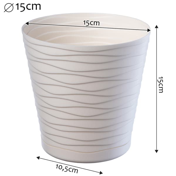 KADAX Urtepotte 15 cm Plastik Urtepottedæksel med Stativ