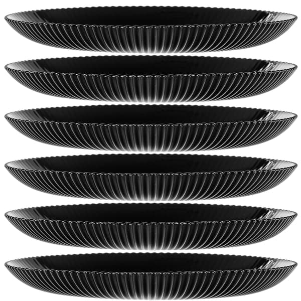 KADAX 6x Desserttallrikar 19 cm Kaktallrikar Räfflade Glastallrikar Små