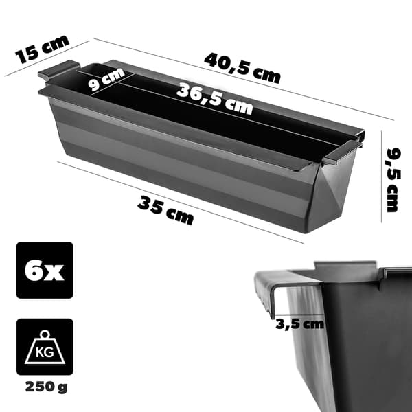 KADAX Blomkruka Blomkrukor För Europapallar Låda 40cm Blomkruka 6 st