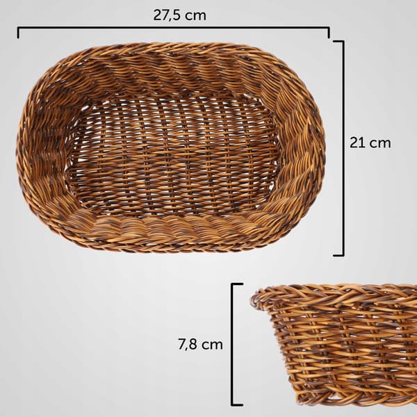 KADAX Korg för Bröd, Bestick, Kaka, Oval Brun