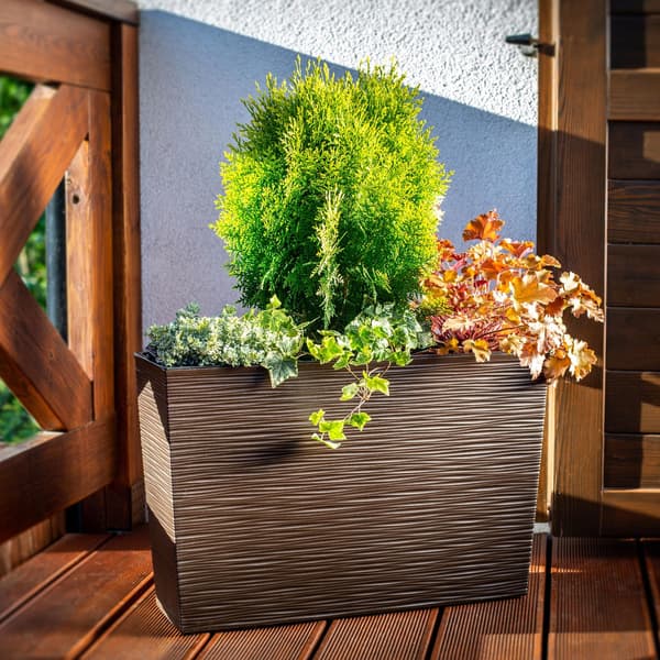 KADAX Blomkruka Trädgårdsblomkruka Hög + Insats 19x56cm Mocha