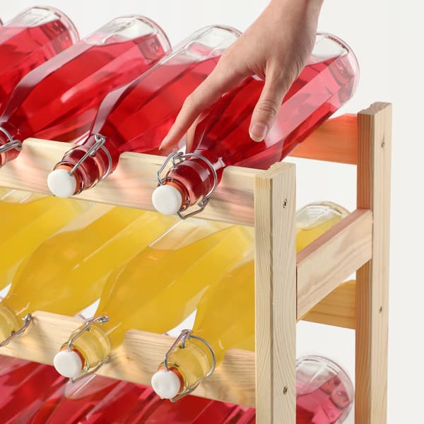 KADAX Vinställ i trä, hylla för 20 flaskor, för vardagsrum, alkohol