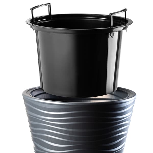 KADAX Urtepotte 40cm Låg med Indsats Antracit Plastik