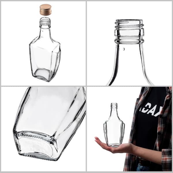 KADAX Lasipullo Tinktuuralle 250ml Kultakorkilla 50kpl.