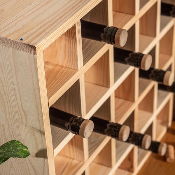 KADAX Vinställ Träställ 25 Flaskor Alkoholskåp Vardagsrum 52cm