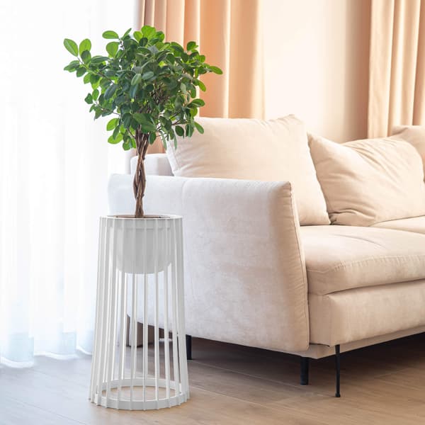 KADAX Loft Rund Urtepotteindsats til Blomsterbede, Hvid 29 cm