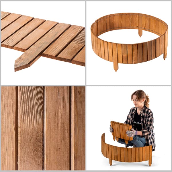 KADAX Palisade Havekant Træhegn Hamret Eg 20x116