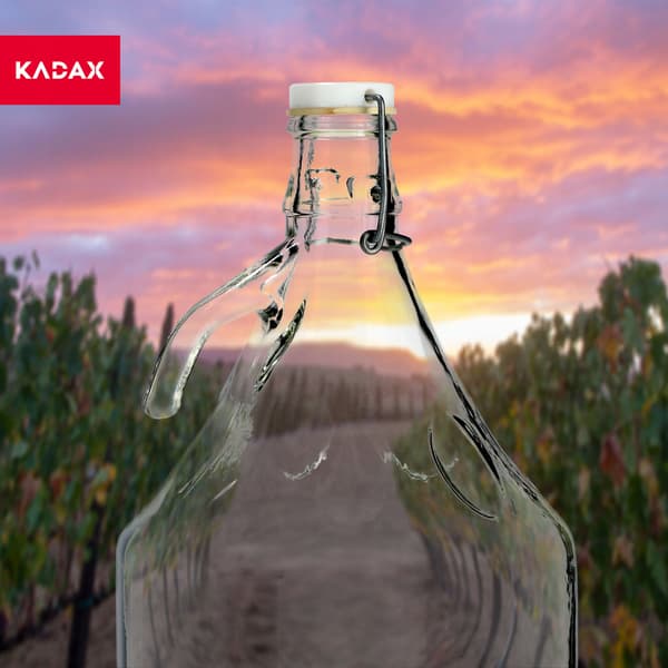 KADAX 5L:n korkkipullo viinille, liköörille, siiderille, pullo + korkki