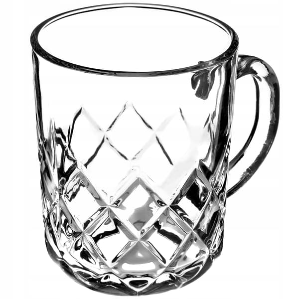 KADAX tee- ja kahvilasit 230 ml juomasetti, 12 lasia kahvalla