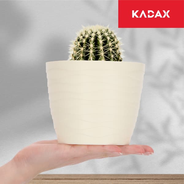 KADAX Urtepotte Urtepottedæksel Creme Rund 13cm Plast