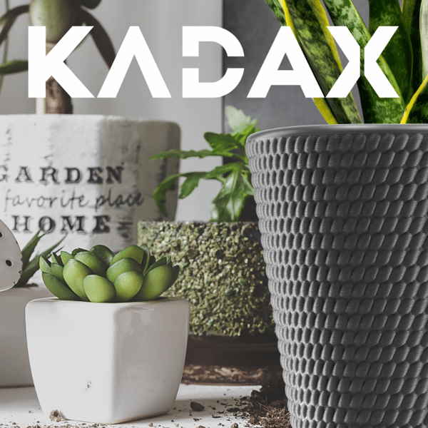 KADAX Urtepotte Plastik Rund 40 cm Antracit
