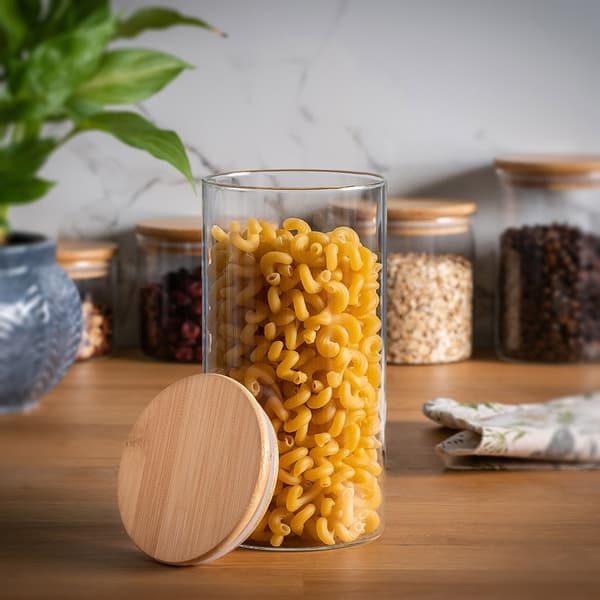 KADAX Matbehållare Pasta Glas Kryddburk med Lock 1,4L
