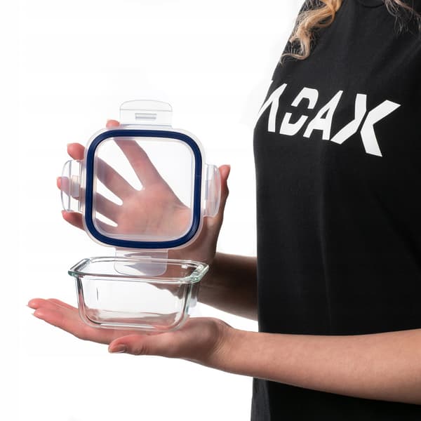 KADAX Glasmatbehållare 320ml Med Lock Matlåda