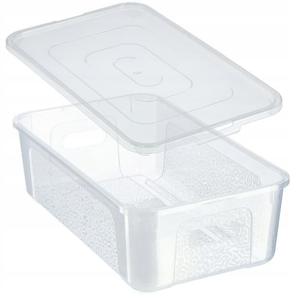 KADAX 5L plastbehållare med lock, transparent, låsbar, organiseringslåda