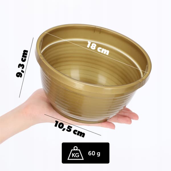 KADAX Urtepotte til Kirkegård Plastik Gravsten Kirkegårdsskål Krysantemum 18 cm