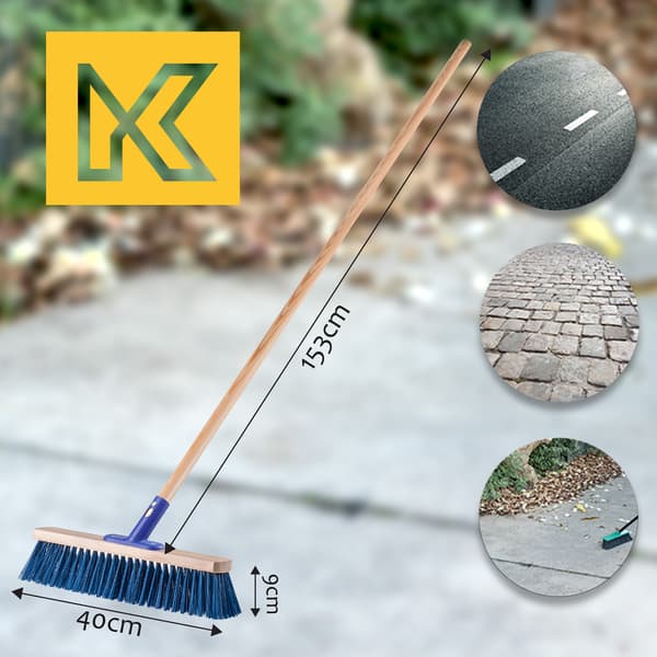 KADAX katuharja, lakaisuharja 40 cm, kahva, puinen lakaisuharja