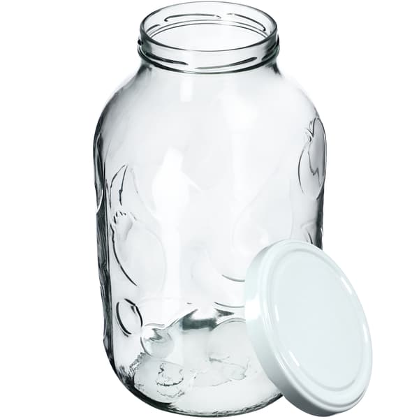 KADAX Glasburk 5L Gurka 5000ml + Kork Fi 100 Mönster