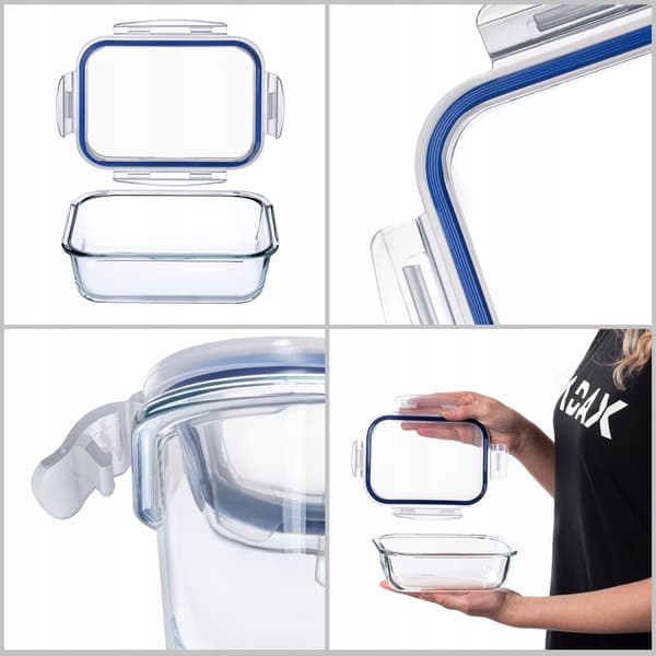 KADAX Glasmatbehållare 640ml Med Lock Matlåda
