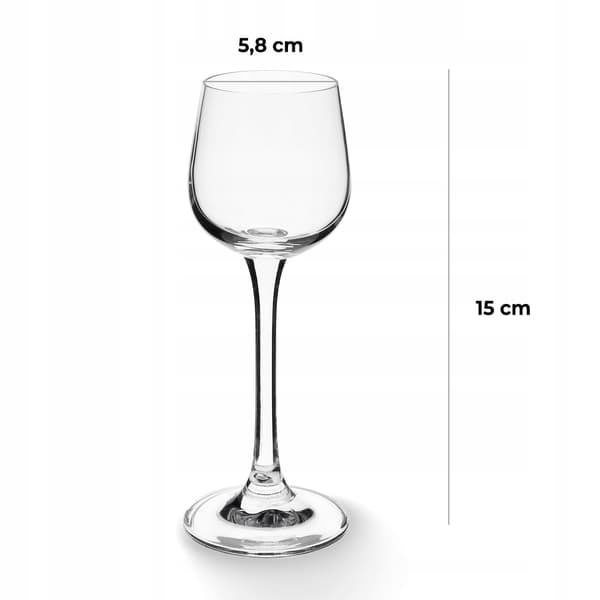 KADAX Glas til Vodka, Likør, Shots, Likører, 60 ml, Sæt med 6, Gave