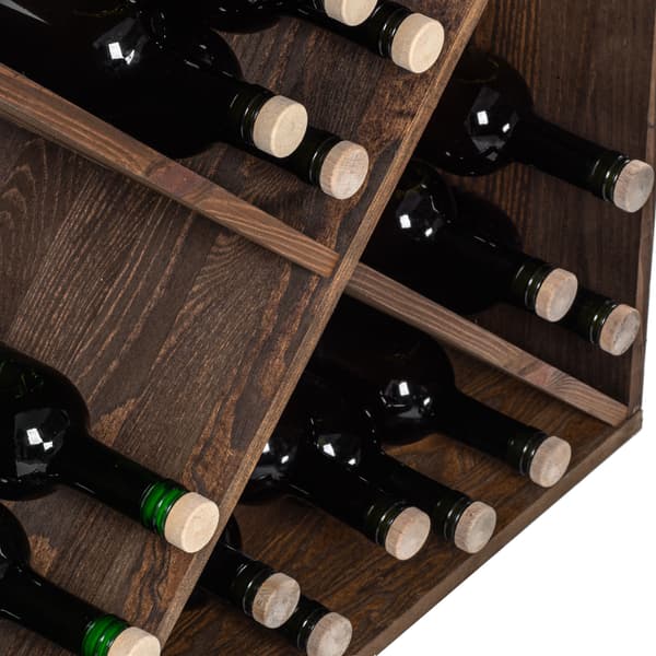 KADAX Vinställ i trä, 64 flaskor, alkoholskåp, 104 cm, set om 2