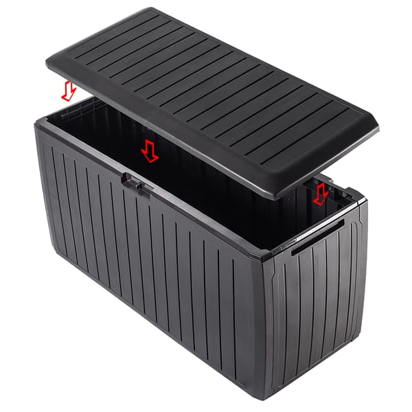 KADAX Haveboks Balkonboks 290L Opbevaringsboks til Have Balkon Terrasse Stor