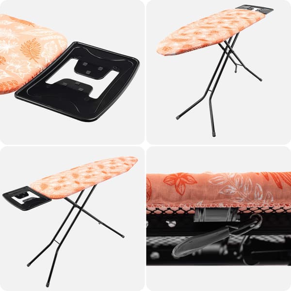 KADAX Strygebræt 120x38cm Stor Bred Bordplade Foldbar Strygejernholder