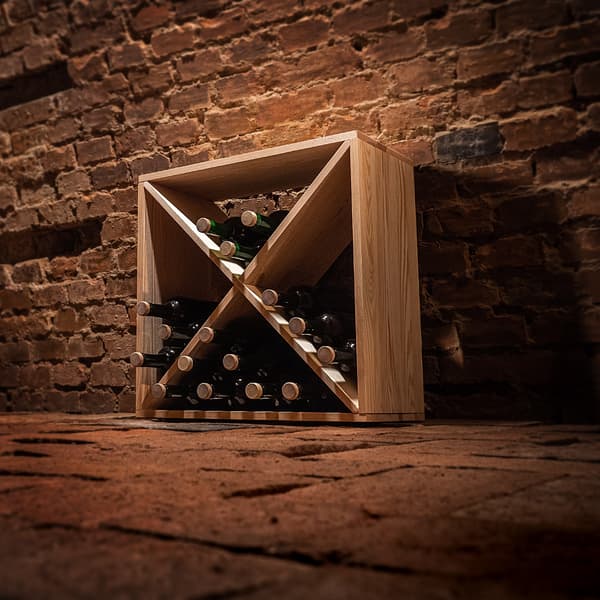 KADAX Vinställ Träställ 24 Flaskor Alkoholskåp Vardagsrum 52cm