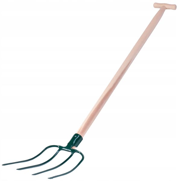 KADAX Gaffel til gødning, hø, halm, have, 4-tandet, metal, 132 cm