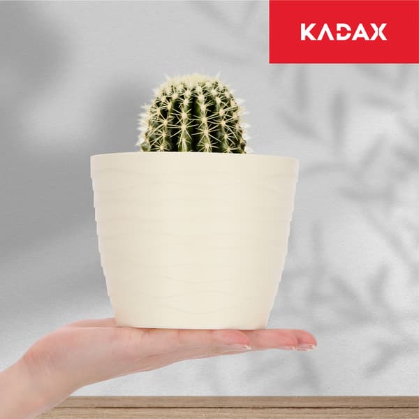 KADAX Urtepotte Urtepottedæksel Creme Rund 11cm Plast