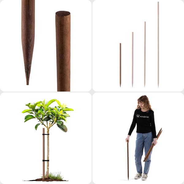 KADAX Impregnerad Träpåke 80cm Trädstödpinne Diameter 23mm