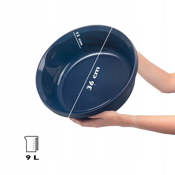 KADAX Tvättbalja 9L Rund Universalbalja i Plast