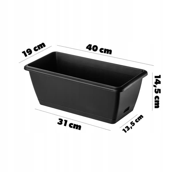 KADAX Balkonkasse 40 cm Urtepotte Urtepottestativ Balkon Blomsterstativ