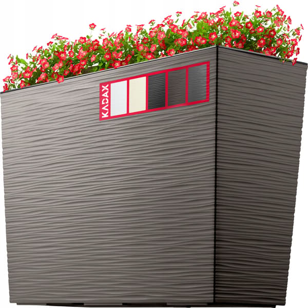 KADAX Blomkruka Trädgårdsblomkruka Hög + Insats 19x56cm Mocha