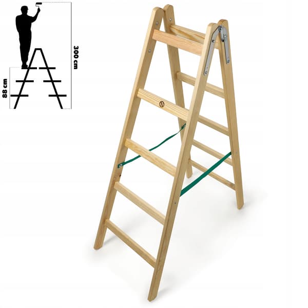 KADAX Målarstege i trä, 2x5 pinnar, stabil, dubbelsidig, 150 kg