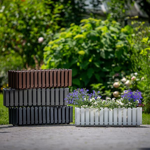 KADAX Balkonkasse Urtepotte 58x18x16,5 cm Antracit Balkon