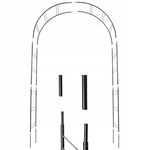 KADAX Havepergola til blomster og roser Metal Blomsterbue 255 cm