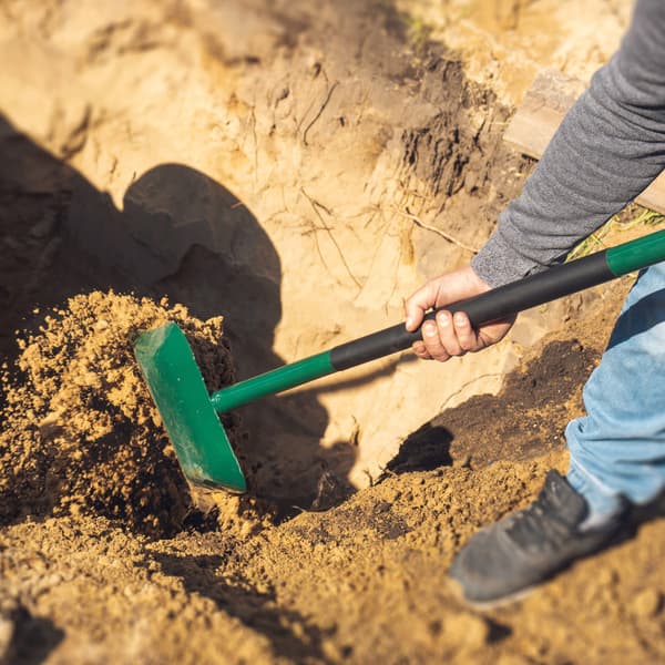 KADAX Spade för sand, spannmål, sand, grus, kol, metallspade 123 cm