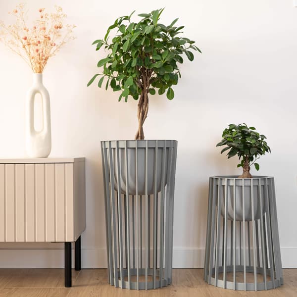 KADAX Loft Rund Urtepotteindsats, Grå 24 cm