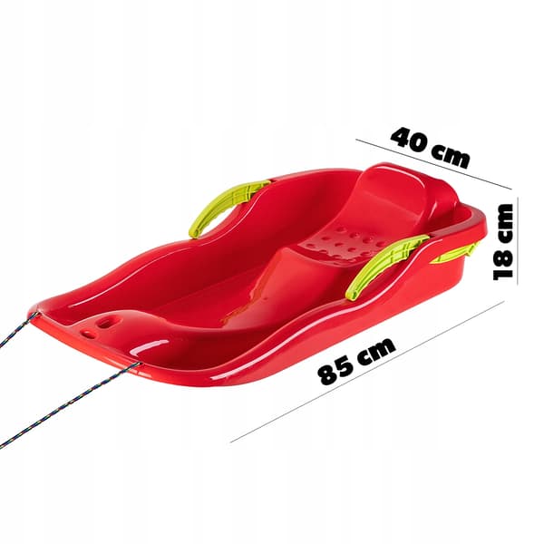 KADAX Bobslide med broms, plast, stor, med snöre